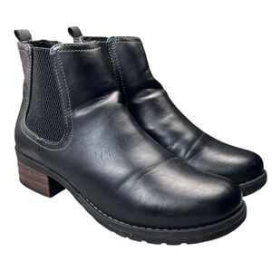 Eastland Women's Jasmine Chelsea Black Block Heel Boots In Size 8.5M